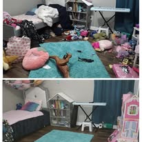 Bedroom reset and organization before and after