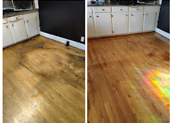 Floor cleaning transformation before and after